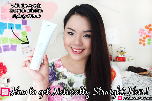 How to Get Naturally Straight Hair Aveda Smooth Infusion Styling Creme Review roseannetangrs